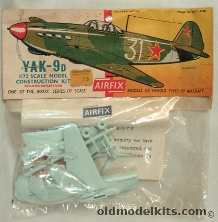 Airfix 1/72 Yak-9D Type 2 Logo Bagged, 114 plastic model kit